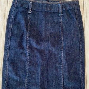 Banana Republic Denim Pencil Back Slit Skirt